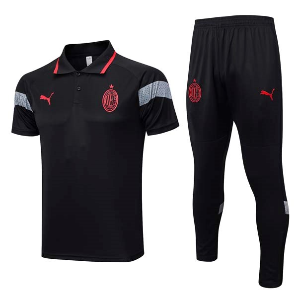 Polo AC Milan Conjunto Completo 2023-24 Negro